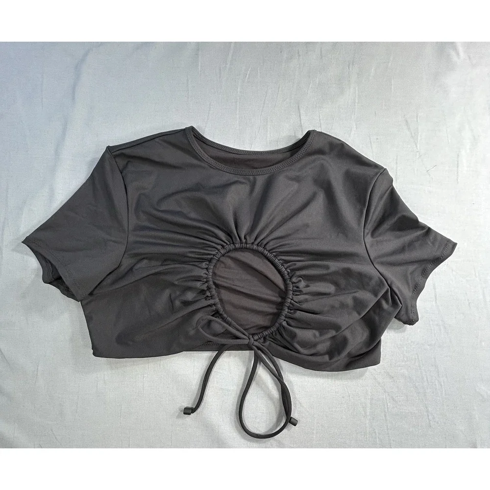 Skims Recycled Swim Ruched‎ Shirt Women's Large NEW